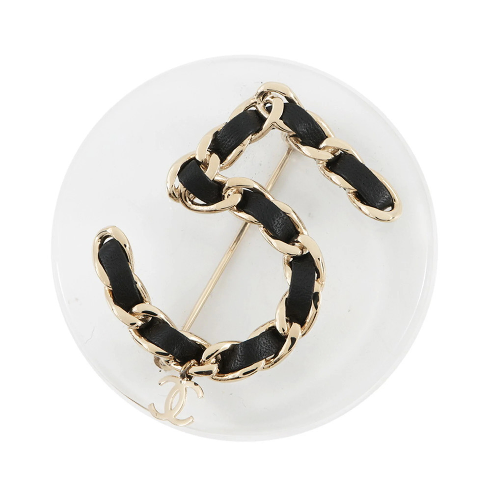 CHANEL Black Brooch